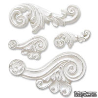 Гипсовые украшения от Melissa Frances - Scroll Applique, 4 шт