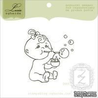 Акриловый штамп Lesia Zgharda D069 Девочка с мыльными пузырями, размер 5х5,4 см. - ScrapUA.com