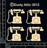 Чипборд от Dusty Attic - Telephones №2, 4 шт.