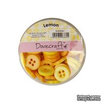 Набор пуговиц от Dovecraft - Lemon, 60 шт - ScrapUA.com