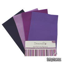 Набор отрезков фетра от Dovecraft - Felt Multiple Pack - Purples, 8 шт. - ScrapUA.com