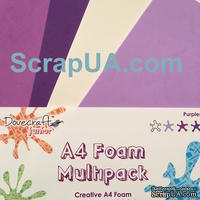 Вспененная резина декоративная от Dovecraft - Purple Multiple Pack, A4, 4 листа - ScrapUA.com