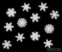 Набор декоративных пуговиц Dress It Up - Glitter Snowflakes - ScrapUA.com