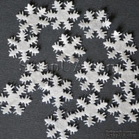 Снежинки фетровые, белые, 2,5 см, 50 шт. - ScrapUA.com