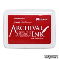 Архивные чернила Ranger - Wendy Vecchi - Archival Ink Pads - Red Geranium - ScrapUA.com