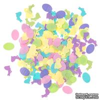 Паєтки Великдень - Chicken, Rabits &amp; Eggs, 15 г, пастельні, dpCraft  - ScrapUA.com