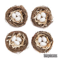 Декоративні гнізда Mini Decorative Nests, 4 шт, dpCraft - ScrapUA.com