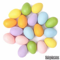 Набір великодніх яєць Easter Eggs Rainbow 4, пастельні, 18 шт, dpCraft - ScrapUA.com