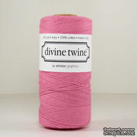 Хлопковый шнур от Divine Twine - Pink Solid, 1 мм, цвет розовый, 1м - ScrapUA.com