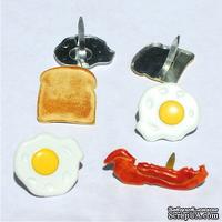 Набор брадсов Eyelet Outlet - Breakfast Brads, 12 штук