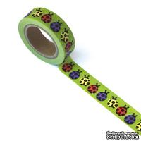 Бумажный скотч Eyelet Outlet - Ladybug Washi Tape, 10 м х 15 мм - ScrapUA.com