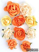 Набор цветов от Kaisercraft - F634, цвет: оранжевый, 10 шт. - ScrapUA.com