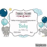 Набор открыток для раскрашивания маркерами My little baby boy, ТМ Фабрика Декора