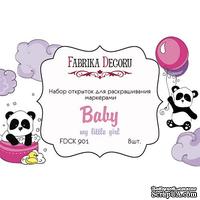 Набор открыток для раскрашивания маркерами My little baby girl, ТМ Фабрика Декора