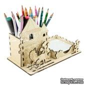 Заготовка ТМ Фабрика Декора - Деревянный органайзер "Сказочный замок" для карандашей и бумаги