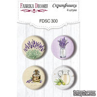 Скрапфишки 4шт. Набор 300, Lavender Provence, ТМ Фабрика Декору - ScrapUA.com