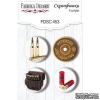 Скрапфишки набор 4шт Military style #453, ТМ Фабрика Декора - ScrapUA.com