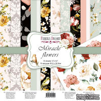 Набір двостороннього паперу для скрапбукінгу Miracle flowers 30,5x30,5 см 10 аркушів