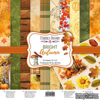 Набір скраппаперу Bright Autumn 30.5 х 30.5 см, 10 аркушів, ТМ Фабрика Декора