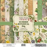 Набор скрапбумаги Summer botanical diary 20x20 см 10 листов, ТМ Фабрика Декора