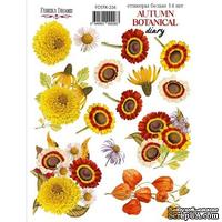 Набор наклеек (стикеров) 14 шт Autumn botanical diary 226, ТМ Фабрика Декора.