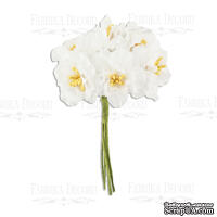 Набір квітів сакури білі, 6 шт, ТМ Фабрика Декора