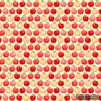 Ткань 100% хлопок - Красные яблочки, 45х55 см