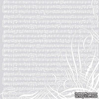 Лист бумаги HOTP - Color Me Music Notes Paper - для работы в технике резист, 30х30 см