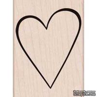 Резиновый штамп Hero Arts - Classic Heart, на деревянном блоке