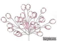 Мини-веточки с акриловыми крапельками от Scrapberry's розовые  6 шт