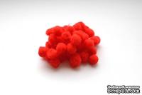 Помпон от ScrapBerry's, красный, 1 см, 50 шт