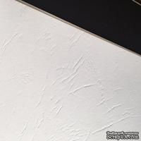 Картон с тиснением под кожу, цвет белый, 300гр/м2, 30х30см - ScrapUA.com