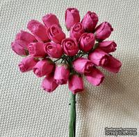Бутоны роз от Thailand - ярко-розовые, 5 шт.