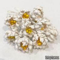 Фантазийный цветок, цвет белый, 1 шт., диаметр 15-17 мм - ScrapUA.com