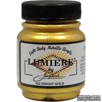 Акриловая краска Jacquard® Lumiere® Metallic Acrylic Paint - Bright Gold - 70 мл, цвет золотой яркий - ScrapUA.com