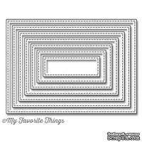 Лезвие My Favorite Things - Die-namics Stitched Rectangle STAX, 7 шт. - ScrapUA.com