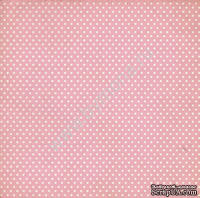 Лист односторонней бумаги от Mona Design - "Розовый горох", 30,5х30,5см
