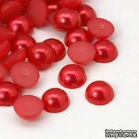 Полужемчужинки Crimson, 5x2.2мм, цвет красный, 50 шт. - ScrapUA.com
