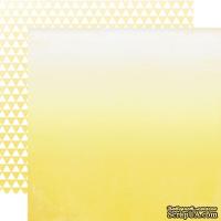 Лист скрапбумаги от Echo Park - Yellow Ombre, 30х30 см - ScrapUA.com