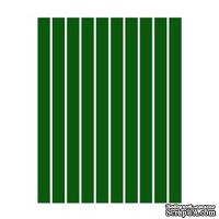 Набор полосок бумаги для квиллинга, 1 цвет (зеленый темный) 1,5х295мм, 160 г/м2,  100 шт. - ScrapUA.com
