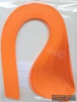 Набор полосок бумаги для квиллинга, 1 цвет (оранжевый неон), 5х295мм, 80 г/м2, 200 шт. - ScrapUA.com