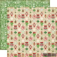 Лист двусторонней бумаги от Echo Park - Holiday Ornaments Paper
