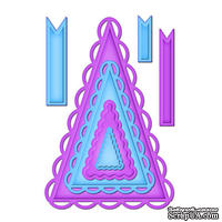 Набор ножей от Spellbinders - Nested Lacey Pennants, 7шт.