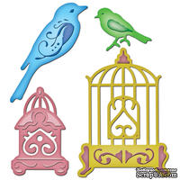Ножи для вырубки от Spellbinders  -Bird Sanctuary, 4 шт.
