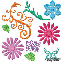 Лезвия Spellbinders - Jewel Flowers and Flourishes - ScrapUA.com