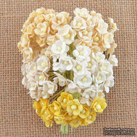 Набор цветочков Sweetheart, микс белых и кремовых оттенков, 10мм, 100 шт.