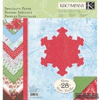 Набор бумаги от K&Company - "Зима (специальная)", размер: 31х31 см, 28 листов