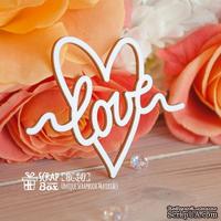 Чипборд ScrapBox - Надпись Love в сердечке Hi-341