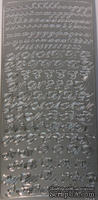 Контурные стикеры Русский алфавит рукописный, серебряные SCB 1544051