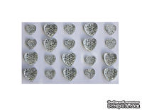 Клеевые сердечки от ScrapBerry's, 20 шт., 8 и 10 мм, прозрачные